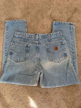 34x32 Vintage Carhartt Relaxed Fit Light Wash Denim Jeans